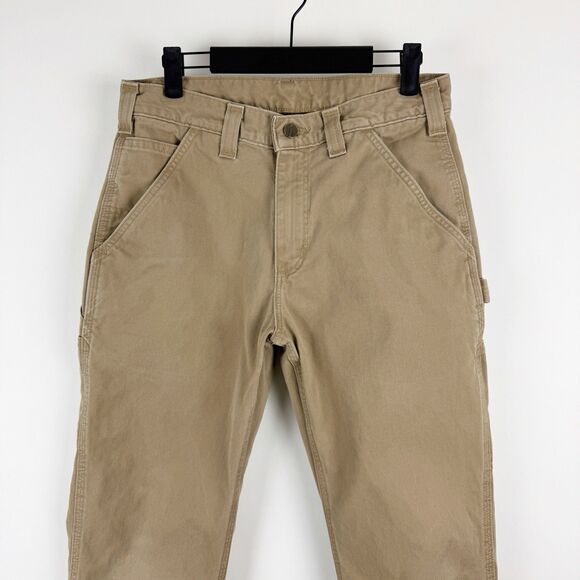 Carhartt B324 DKH Pants Men's 30x30 Work Relaxed Fit Tan Utility Carpenter - Picture 2 of 16